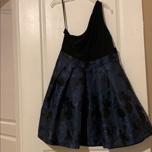 Black and blue dress